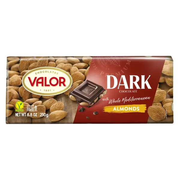 TAMNA ČOKOLADA S BADEMIMA BEZ GLUTENA 250G-0