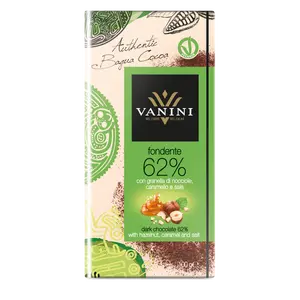 VANINI TAMNA ČOKOLADA 62% LJEŠNJAK, KARAMELA I SOL, BEZ GLUTENA